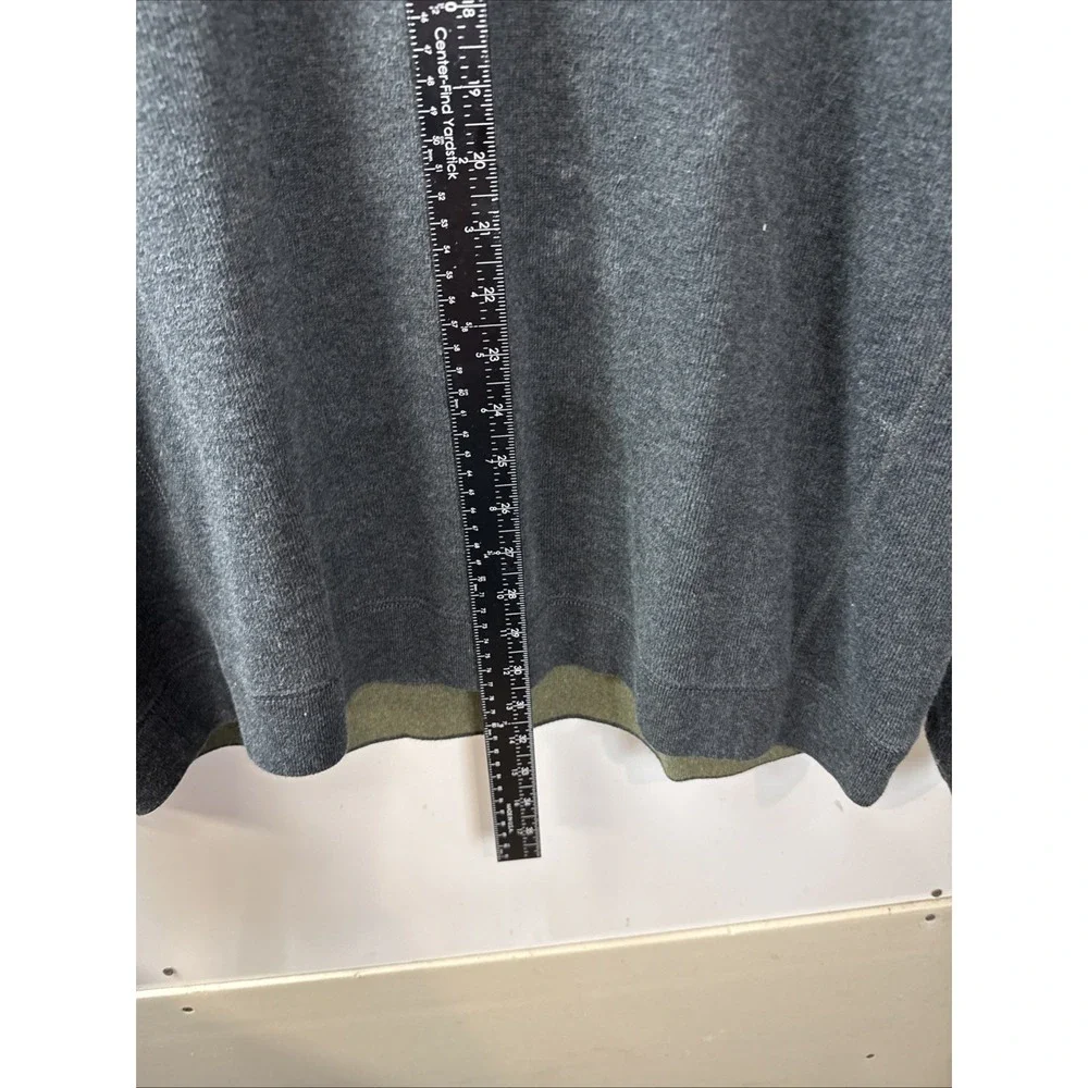 Tommy Bahama Sweatshirt Men's 2XL Classic Reversible Half-Zip Gray Green